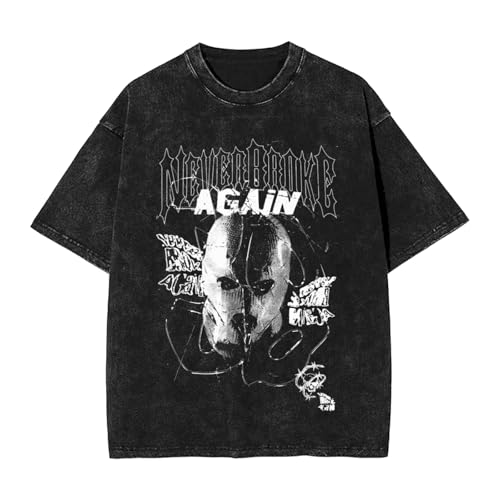 YoungboyS 2025 Music Tourt Shirts Mens Loose Novelty Cotton Retro Tops Black