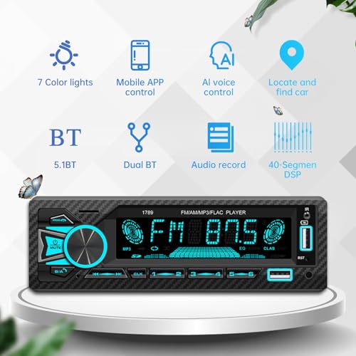 Radio para auto Bluetooth con pantalla LCD 4.1 pulgadas miniatura 6