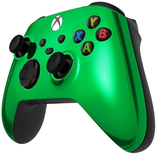 Image of Custom Controllerzz Wireless Controller for Microsoft Xbox Series X /S & Xbox One - Custom Soft Touch Feel - Custom Xbox Series X /S Controller (X /S Green Chrome)