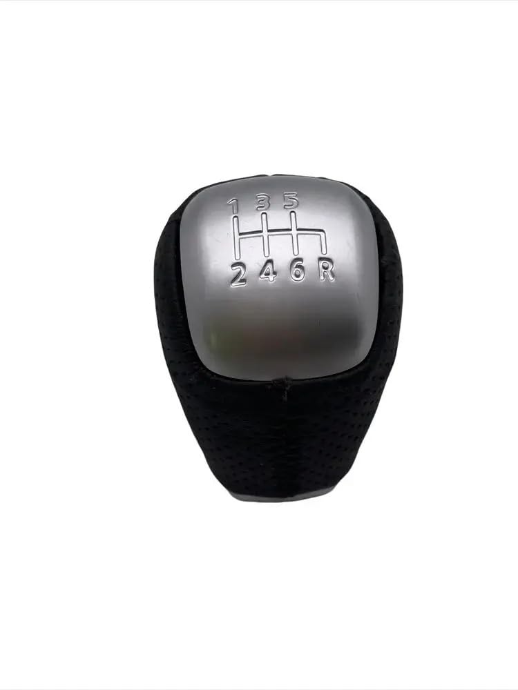 Ymengoz Silver Automotive Parts Manual 6 Speed For Pure For Prestige For Pynamic Sport Leather Gear Knob For Range For Rover For Evoque 2011-2018 Lr024719 Lr024721 Black(Silver)