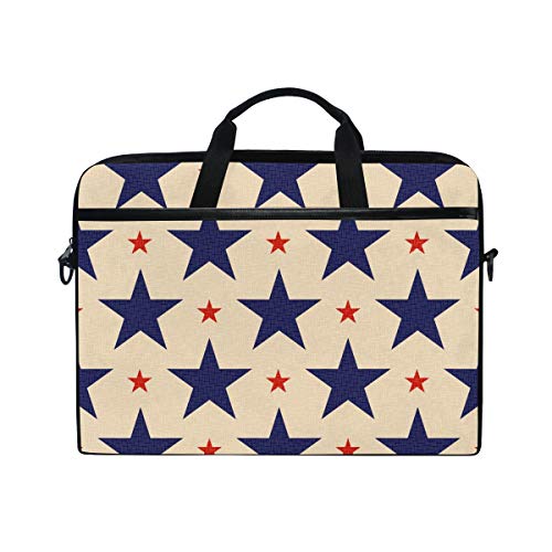 Sac d'ordinateur portable 15.6 anti-rayures étoiles bleu et rouge