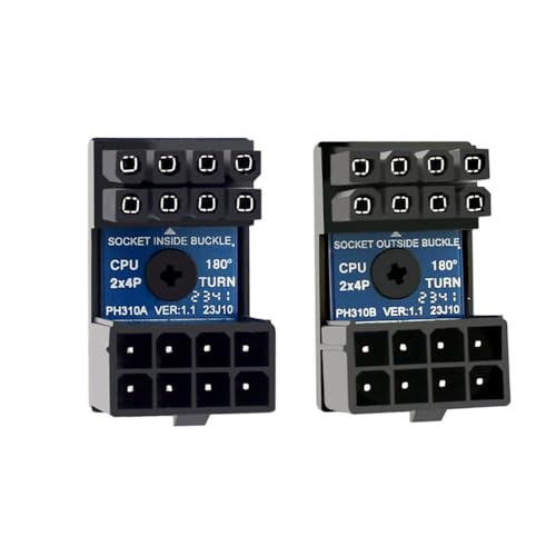Adaptador xiwai 2 piezas ATX 8Pin EPS macho a hembra 360° miniatura 1