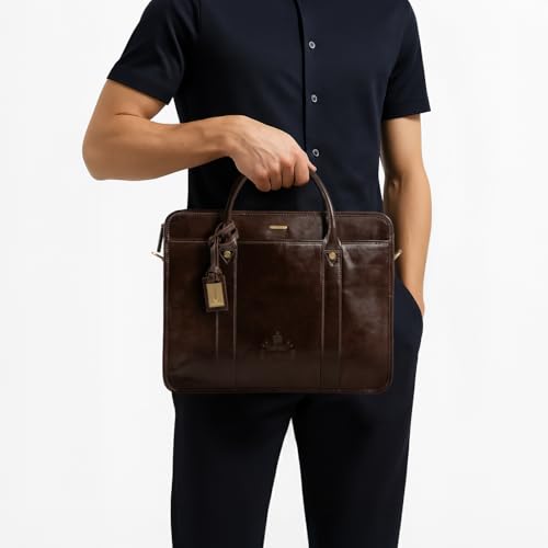 Image of Hidesign ANDOVER 02 Genuine Leather Men's Briefcase