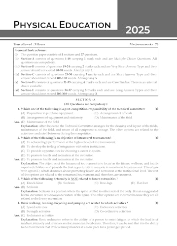Image of Gurukul by Oswal CBSE Class 12 Physical Education 10 Years Solved Papers for 2027 Exam | Yearwise Board Papers 2017-2026 | All Sets Delhi & Outside