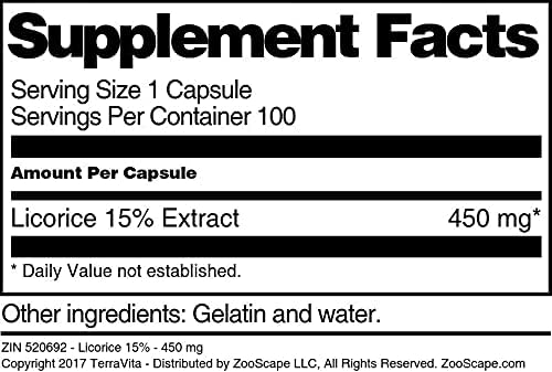Miniatura 4 de Regaliz 15% - 450 mg (100 Cápsulas, ZIN 520692) - Paquete de 3