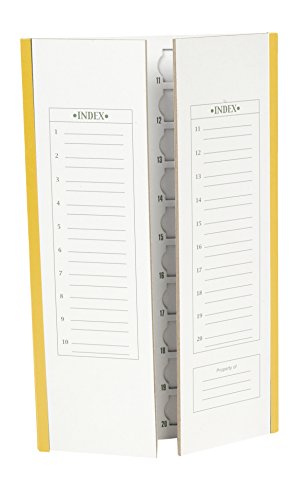 Heathrow Scientific HD120197 Präparatemappe für 20 Objektträger, 208 mm Länge x 341 mm Breite x 9 mm Höhe, Gelb Cover