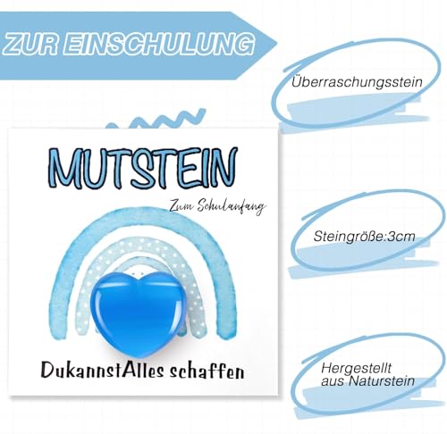 WWISTOA Mutstein Schultüte mädchen Jungen Einschulung Geschenk Schulkind 2025 mädch Kleinigkeiten für die Schultüte Geschenke zur Einschulung Schultüte Lernstein zur Einschulung