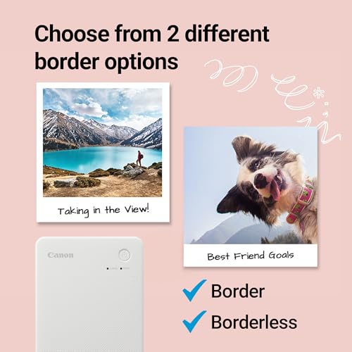 Image of Canon SELPHY QX20 Wireless Compact Photo Printer, Dye‑Sublimation Color Printing, Prints 2.1x3.4 /2.7x2.7 Card & Square Sizes, Built‑in Battery & Wi‑Fi, Portable Travel & Selfie Printer, White