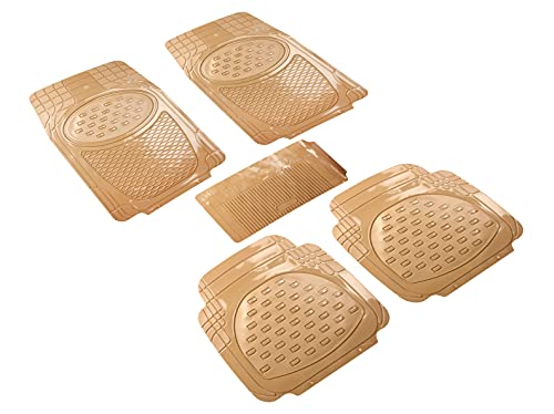 Image of Auto Hub Anty-Skid Rubber Car Floor Mats for Sail UVA,Automotive Floor Mats - Beige-Set of 5