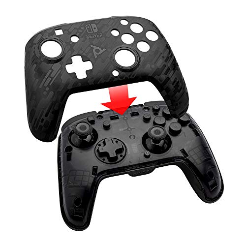Pdp Gaming Faceoff Deluxe Wireless Switch Pro Controller - Black Camo / Camouflage - Officially Licensed By Nintendo - Customizable Buttons, Sticks, Triggers, And Paddles - Motion Sensing Controllers #TOP4
