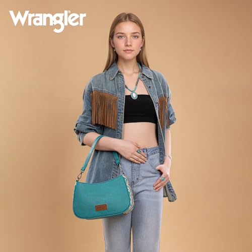 Wrangler Western Shoulder Bag for Women Small Purse Aztec Hobo Bag HandBag with Detachable Strap - Image 4