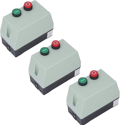 Kadimendium 3 piezas de arranque magnético impermeable ignífugo caja de interruptor magnético monofásico 220 V 230 V trifásico 380 V 400 V 9 a 13 A