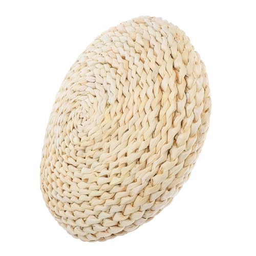 VALICLUD 1Pc Handmade Straw Weaving Cushion Round Tatami Mat for Yoga Meditation Comfortable Natural Pillow Lightweight and Breathable Design for Windowsill Floor