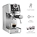 wirsh Espresso Machine, 20 Bar Semi-Automatic Espresso Maker with Pressure Gauge, Steam Wand, Stainless Steel Expresso Coffee Machine for Espresso/Latte/Cappuccino, Touch Screen,Home Barista Plus