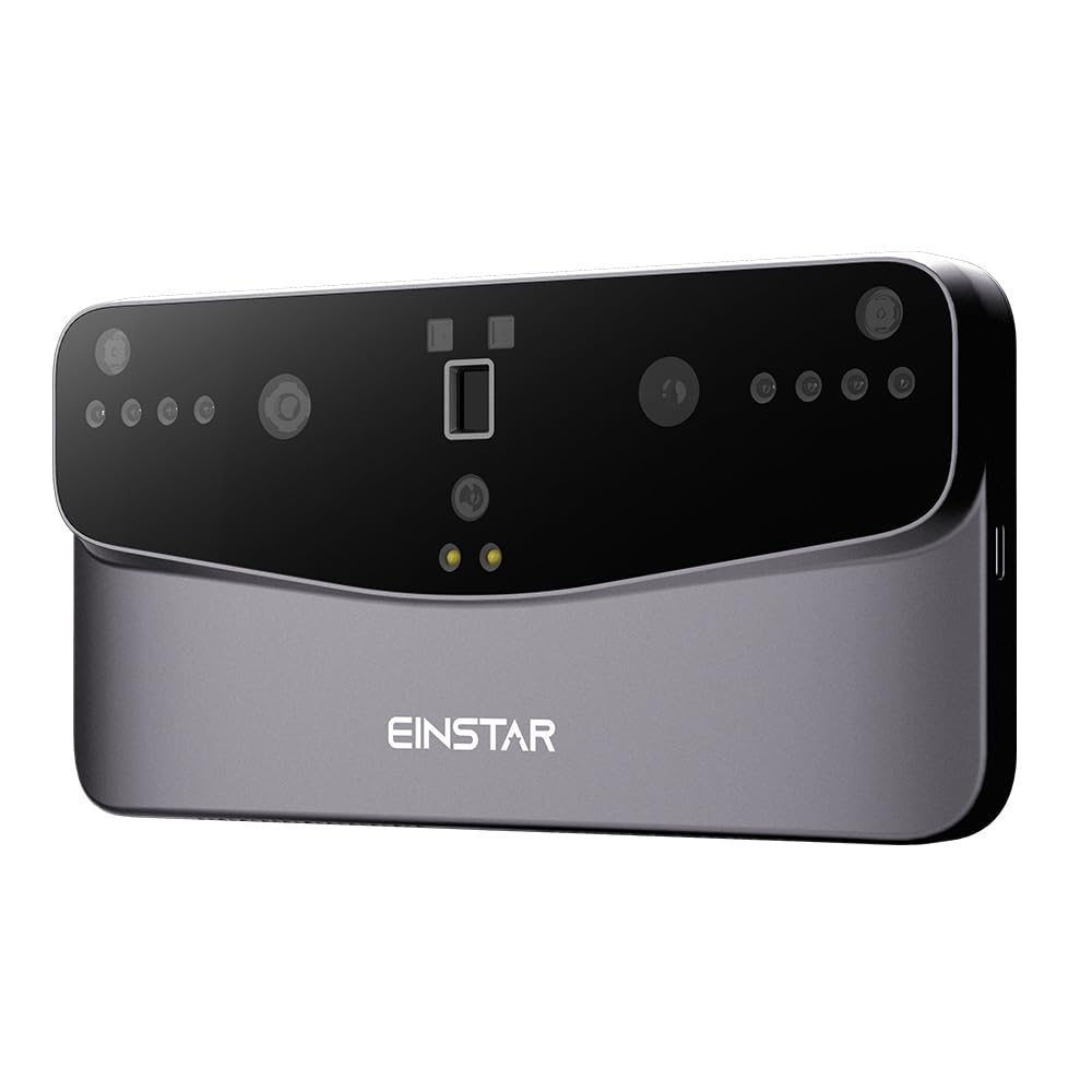 EinScan Einstar Vega - Scanner 3D autonomo, scanner 3D portatile tutto in uno con VCEL e MEMS, CPU a 8 core e RAM da 32 GB, display 2K da 6,4 pollici, scansione wireless a infrarossi per oggetti