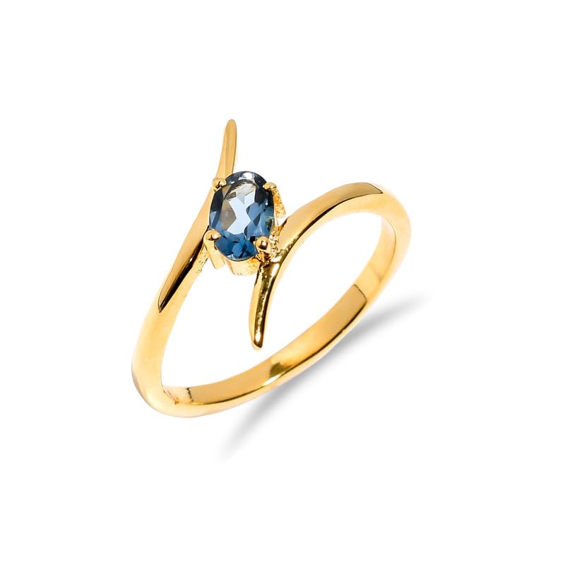 Bague en argent et topaze bleue pour illuminer votre quotidien