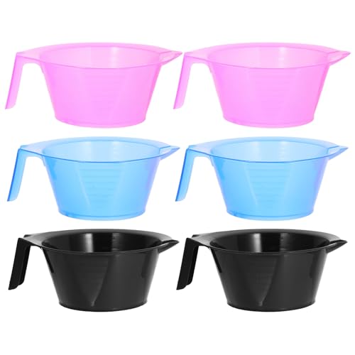 LALAFINA Hair Dye Bowl Transparent 2.6 Inch Salon Hair Color Mixing Bowl with Measurement Scales for Precise Dye Mixing and Highlighting