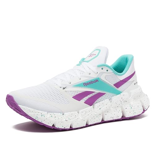 Reebok Floatzig Running Shoes for Men, FTWR White/Ai Aqua/Purple Rave, 11
