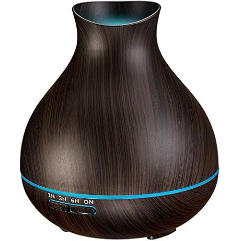 BZseed Aromatherapy Essential Oil Diffuser, 550ml Ultrasonic Fragrant Oil Large Room Humidifier, Diffusers for Home with Timer and Waterless Auto-Off, 7 Color LED Lights,Cool Mist Humidifiers Cover