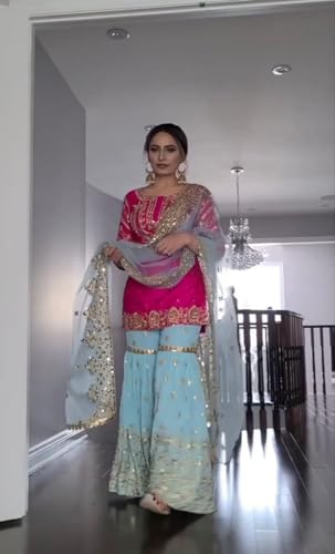 Ready to Wear Shalwar Kameez Sharara Suits Indian Pakistani Wedding Wear Dresses For Women.3