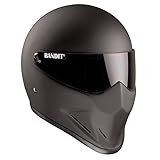 bandit crystal  Bandit Helm Crystal für Streetfighter, Sports-Farbe:mattschwarz;Größe:L
