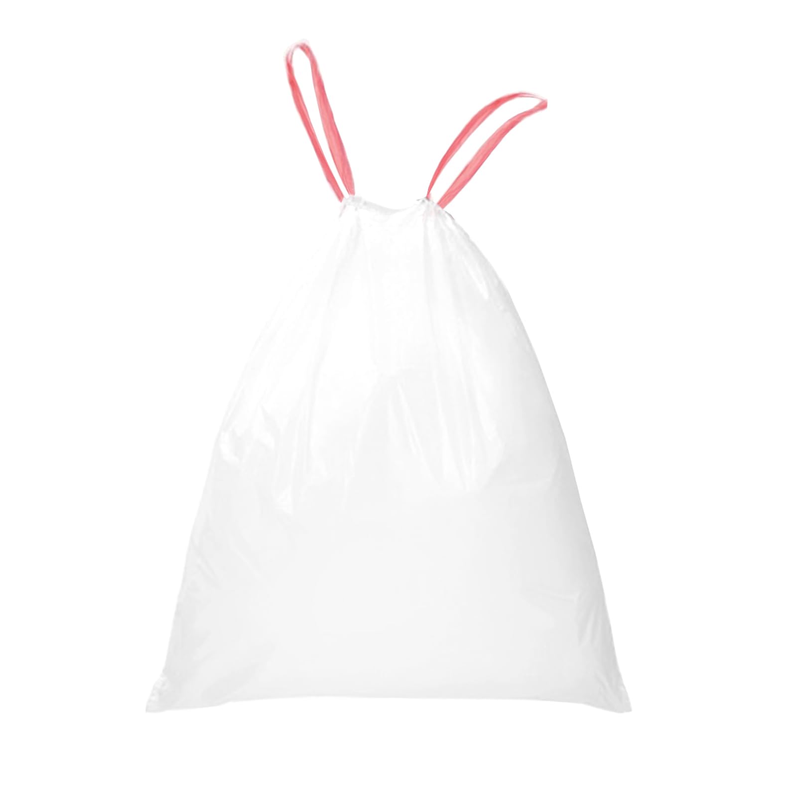 WAIKAS 5 Gallon Trash Bags Drawstring, Pack of 42, Small Garbage Bags, 50x61cm, 8g/pcs, Unscented, White