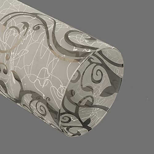 Image of Electroplated Floral Pattern Replacement Glass Lamp Shade 2 Pack, Frosted Glass Light Cover for Light Fixture,Glass Shade for Wall Sconce,Kitchen Pendant Light,Bedside Lamp,1 5 /8 Inch Fitter