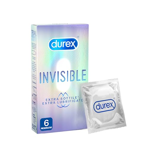 Durex Invisible, Preservativi Ultra Sottili, 6 Profilattici