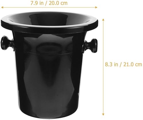 Miniatura 3 de Healifty Cata de vino Spittoon 2 piezas de cata de vino Spittoon Cubo de hielo negro con asas Cubos Spit Barriles de vino frío Barriles de vino Cubo