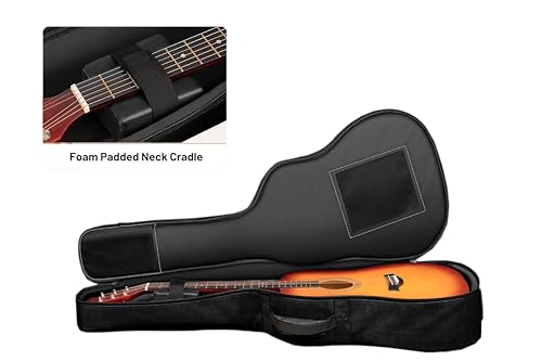 Image of GIG Master Heavy Padded Acoustic Guitar Bag for Yamaha F280, FS80C & F310 Made in India Guitars|with Dual Pocket & Carry Handle(Black)