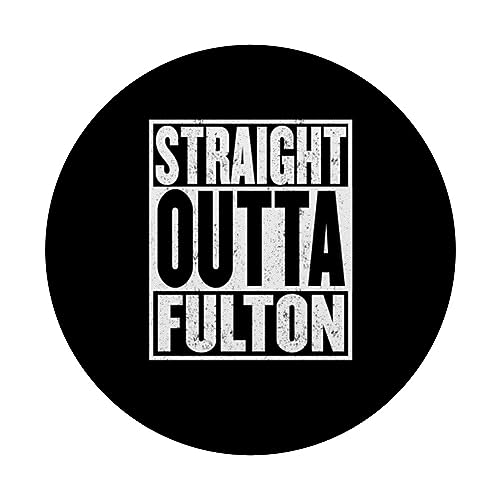 Straight Outta Fulton County Inmate Mugshot Trump Mug Shot PopSockets Swappable PopGrip, Black - Image 3