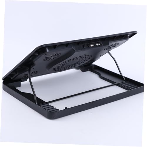 Base para laptop CALLARON con 5 ventiladores, ajustable, color negro miniatura 2