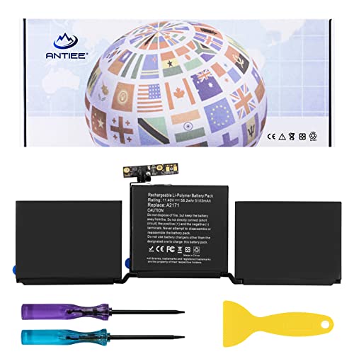 ANTIEE A2159 A2289 A2338 Battery Replacement, A2171 Battery for MacBook Pro 13-Inch 2019 2020 (M1) EMC 3301 3456 3578 MUHN2 MUHP2 MUHQ2 MUHR2 MXK62 MYDA2 MYD82 MYD92 MYDC2 MXK52 MXK32 MXK72