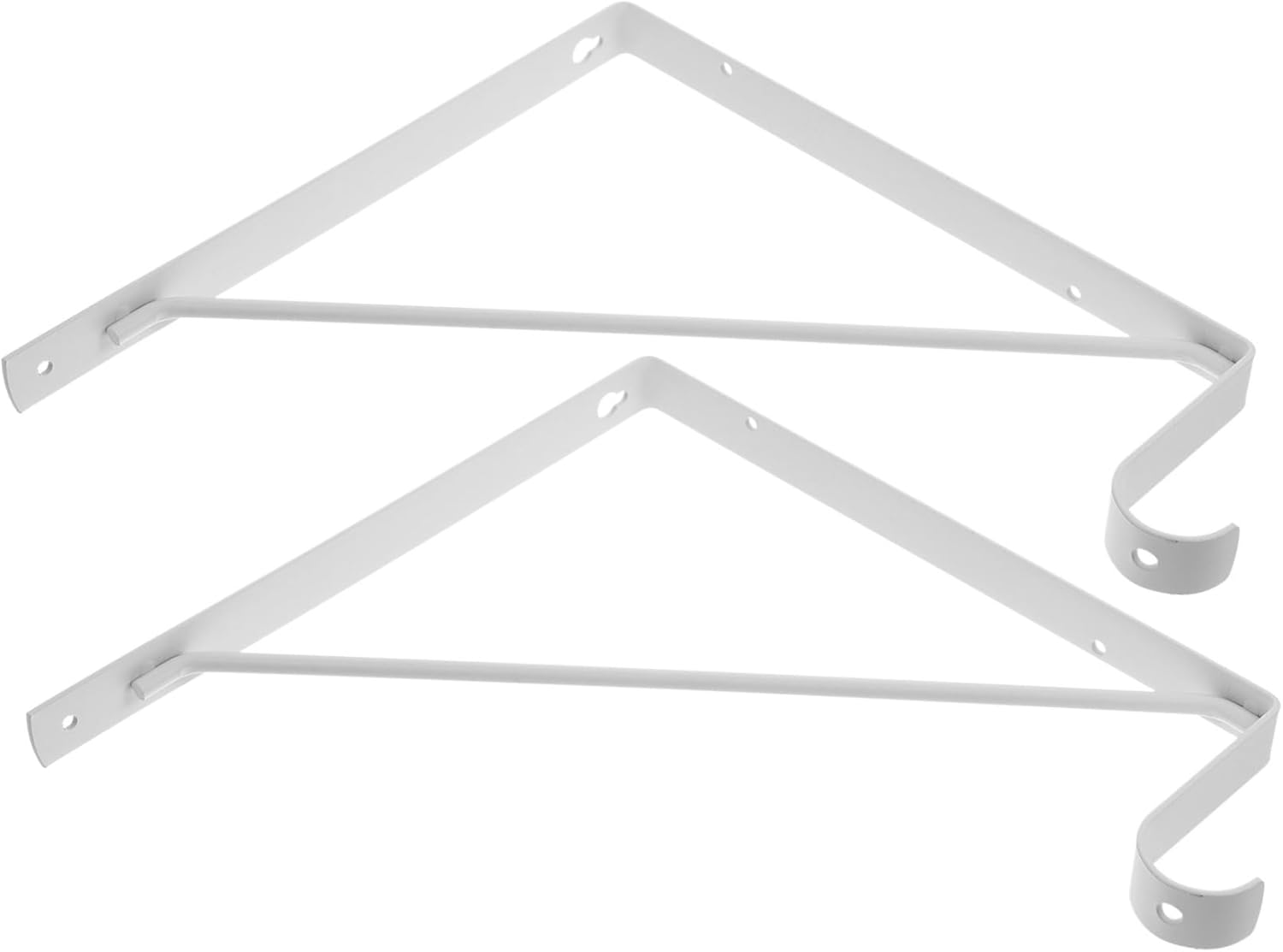 2pcs Sturdy Metal Wall Mount Shelf Support Bearing Brackets for Rod Closet Plant Floating Shelves Hidden Heavy Duty