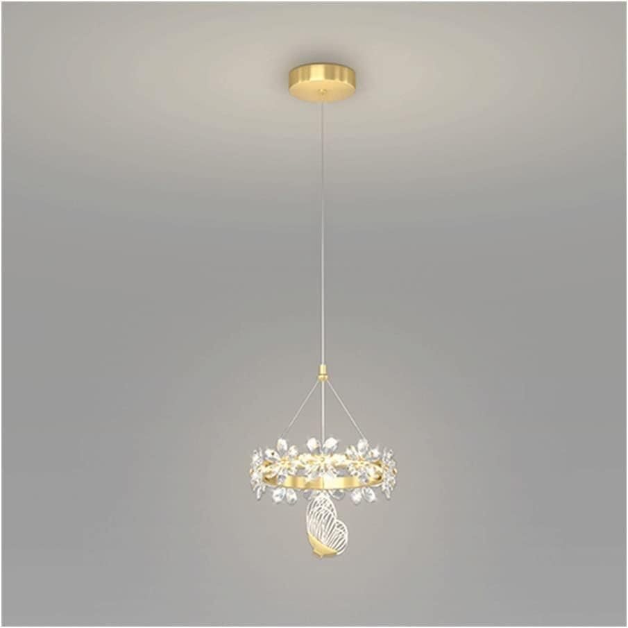Lustre en Cristal de Luxe CFWSHJ Plafonnier LED Tri-Couleur Haute Finition pour Salon