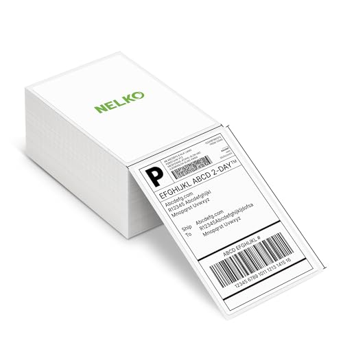 nelko genuine 4x6 direct thermal shipping label 500 labels1 stacks 4x6 thermal labels for nelko pl70e shipping label printer perforated and strong adhesive commercial grade