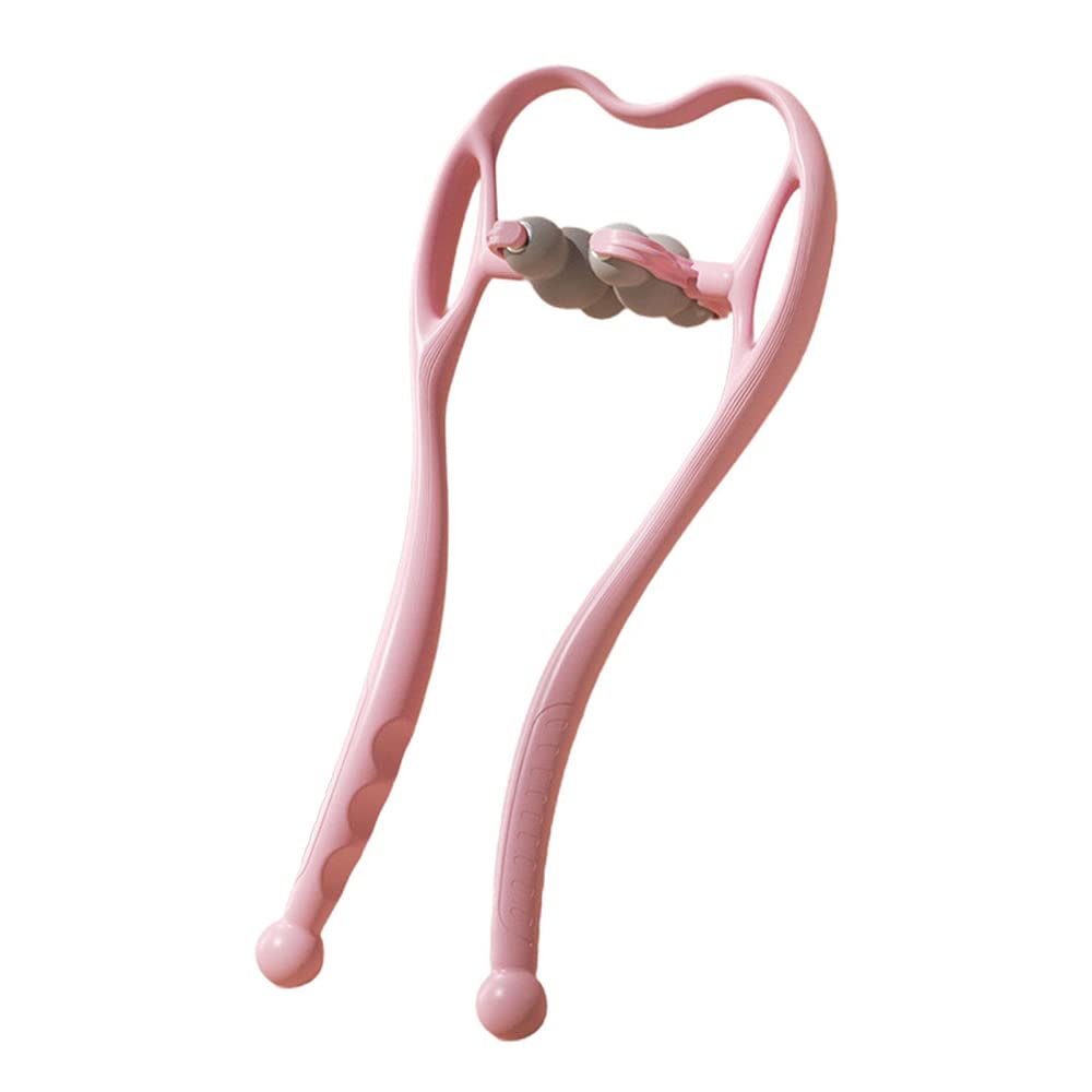 Multifunktionale Massagerolle Massage Der Gebärmutterhalswirbelsäule Schulter Nacken Clip Nacken Schmerzen Nacken Handbuch Clip Home Massagegerät,Rosa