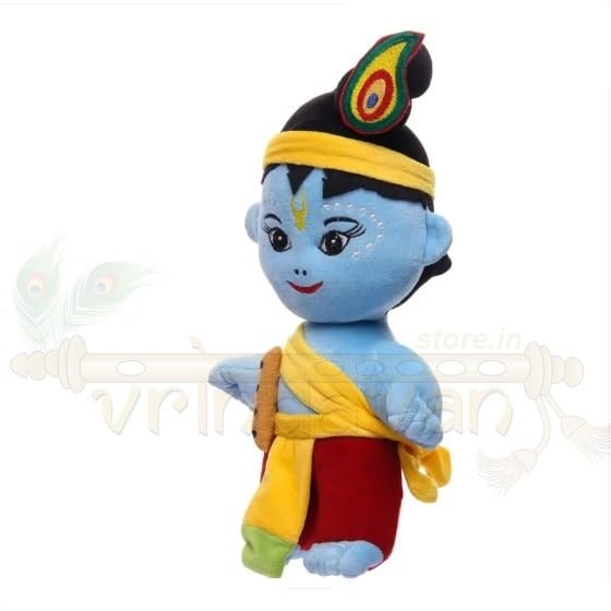 Image of Krishna Soft Toy Plush Laddu Gopal Kanha Ji Stuffed Doll for Kids & Babies Soft and Washable Kanha Krishna Toy for Janmashtami, Religious Festivals, Devotional Play & Gifting