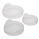 Cake Boss Countertop Accessories Silicone Lids, Clear, Set of 3