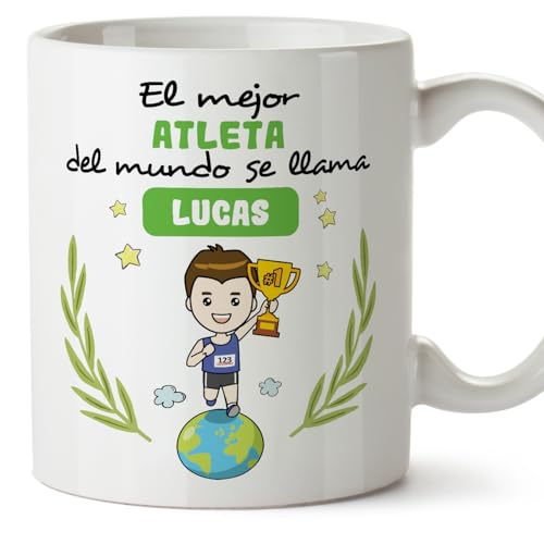 MUGFFINS Canecas personalizadas para ATLETA homem - em espanhol - você é melhor do mundo - 11 oz / 330 ml - presente personalizável original e divertido