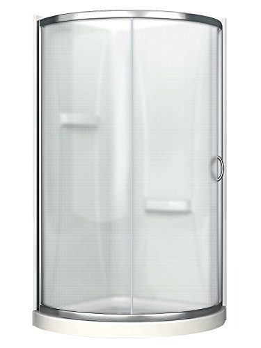 Ove Decors Breeze 32 in. Tempered Glass Shower Door Kit with acrylic base and walls, Inch, Chrome Finish, 32 Inches