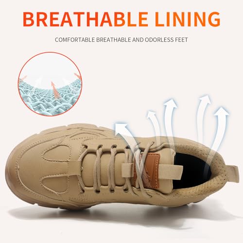Image of Steel Toe Shoes for Men Puncture Proof Indestructible Industry Construction Work Shoes Lightweight Comfortable Breathable Steel Toe Safety Sneakers