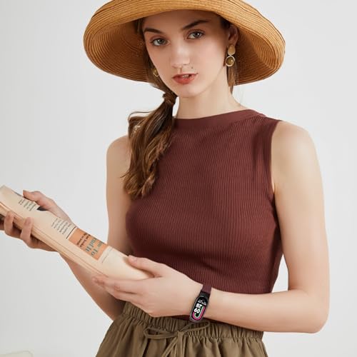 Bcuckood Elastic Bands Compatible with Xiaomi Mi Band 8 Women Men, Stretchy Solo Loop Soft Nylon Elastic Strap Replacement Wristband for Xiaomi Mi Band 8，3 PCS