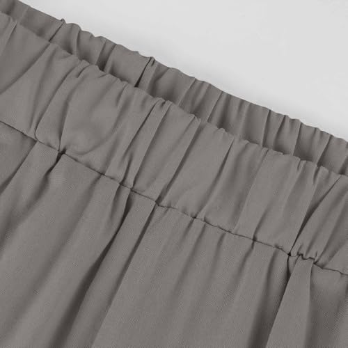 Cropped Linen Pants Women Summer Plus Size Straight Leg Crop Pants Elastic Waist Casual Beach Trousers with Pockets3