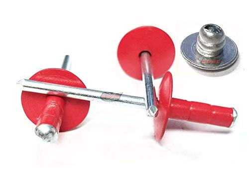 Red 3/16" Rivet Large Head Multi Grip Aluminum Steel Mandrel Pop Rivets 100 Pack