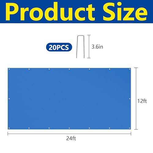 Tapete protector para piscina rectangular 24 x 12 ft miniatura 2