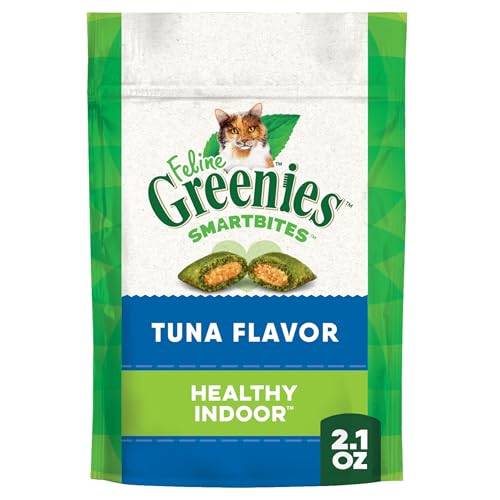 Greenies Feline Smartbites Healthy Indoor Cat Treats, Tuna Flavor, 2.1 oz. Pack