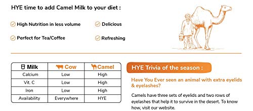 HYE FOODS Low Fat Camel Milk Powder | Promotes Body Growth, Immunity and Gut Health Less Allergenic High Nutrition Pure & Natura l 500gms X 2 | 1 Kg