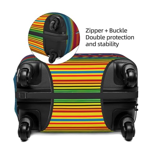 Rainbow Pattern Print Luggage Suitcase Cover Protector Luggage Washable Covers With Concealed Zipper4