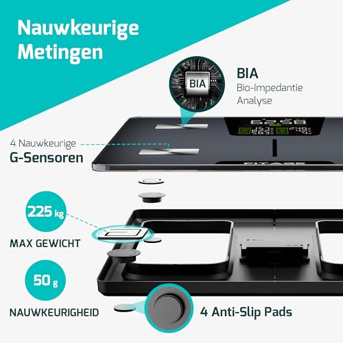 Fitage Slimme Digitale Weegschaal – 17 lichaamswaarden - View 3